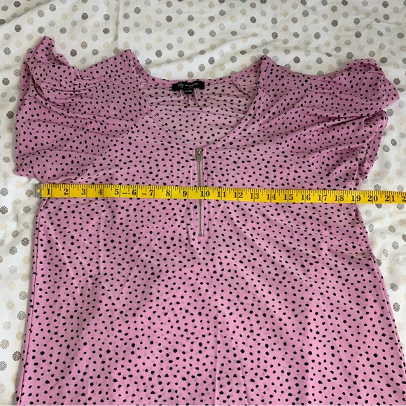 Lily Morgan Pink Polka Dot Short Sleeve Blouse Women’s Size US XL - Picture 8 of 10